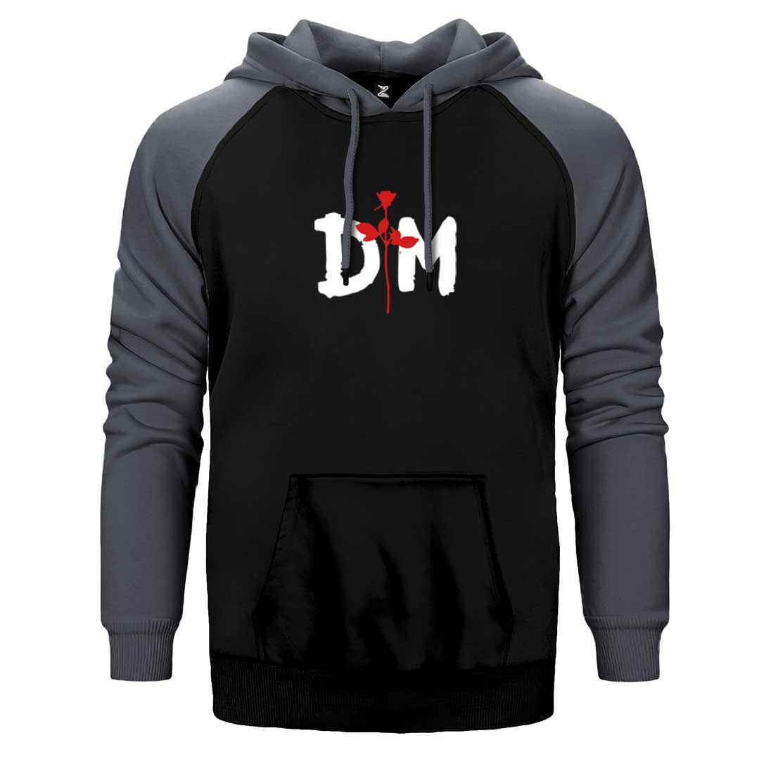 Depeche Mode Logo Çift Renk Reglan Kol Sweatshirt / Hoodie