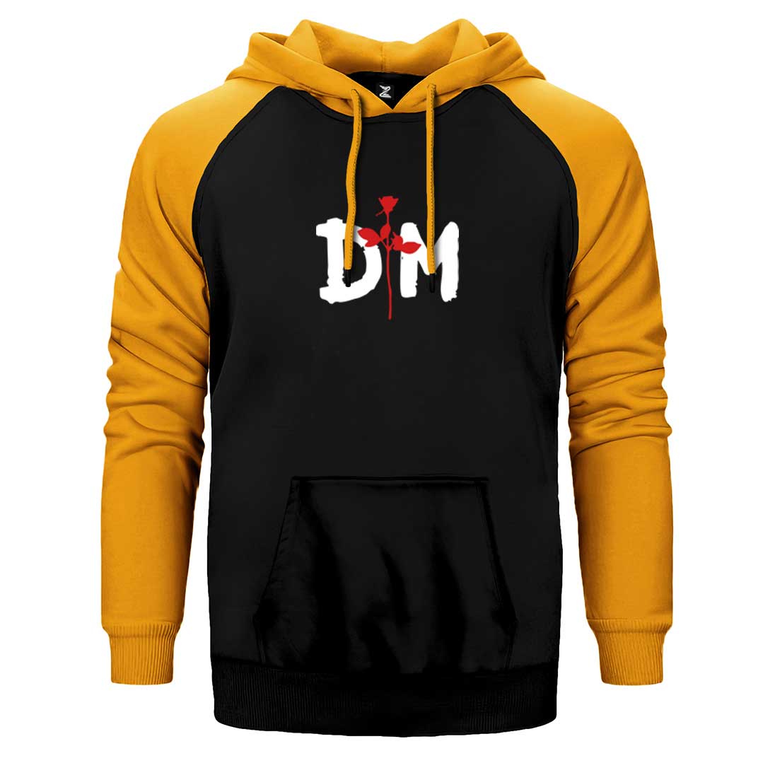 Depeche Mode Logo Çift Renk Reglan Kol Sweatshirt / Hoodie