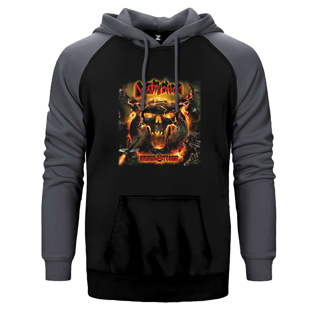 Destruction Under Attack Çift Renk Reglan Kol Sweatshirt / Hoodie