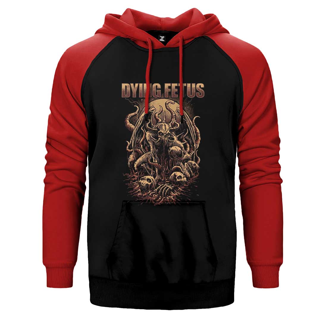 Dying Fetus Art Classic Çift Renk Reglan Kol Sweatshirt / Hoodie
