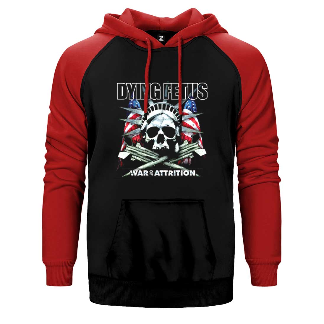 Dying Fetus War Of Attrition Çift Renk Reglan Kol Sweatshirt / Hoodie