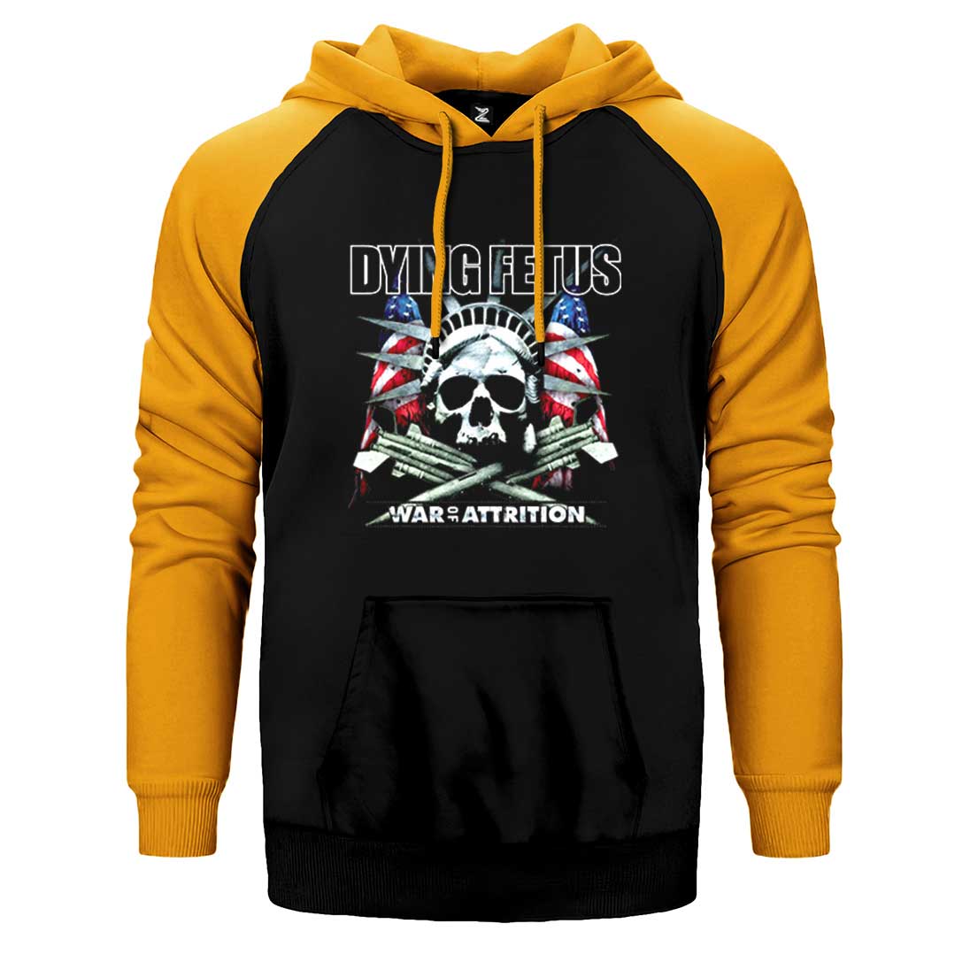 Dying Fetus War Of Attrition Çift Renk Reglan Kol Sweatshirt / Hoodie