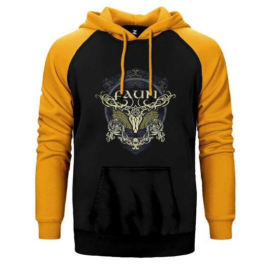 Faun Hirsch Çift Renk Reglan Kol Sweatshirt / Hoodie