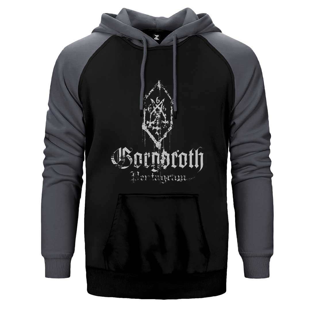 Gorgoroth Pentagram 2 Çift Renk Reglan Kol Sweatshirt / Hoodie