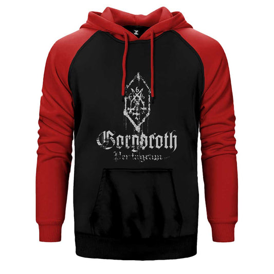 Gorgoroth Pentagram 2 Çift Renk Reglan Kol Sweatshirt / Hoodie