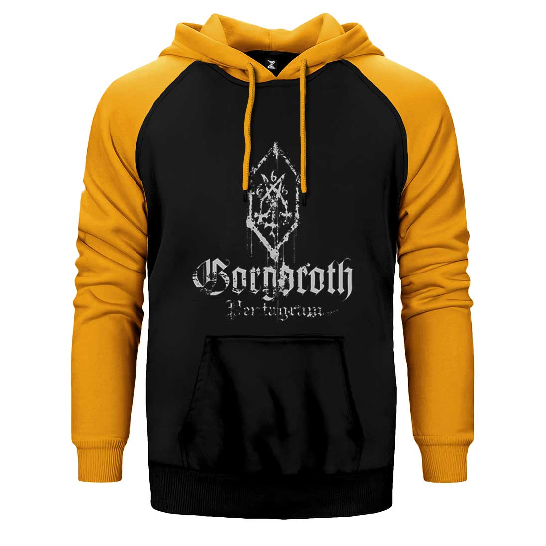 Gorgoroth Pentagram 2 Çift Renk Reglan Kol Sweatshirt / Hoodie