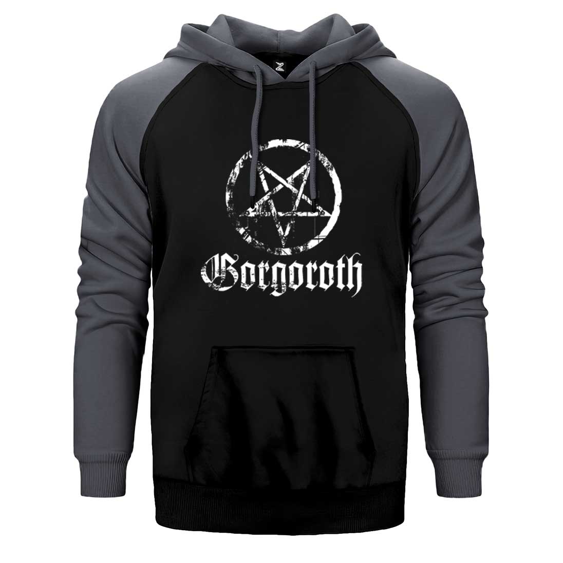 Gorgoroth Pentagram Çift Renk Reglan Kol Sweatshirt / Hoodie