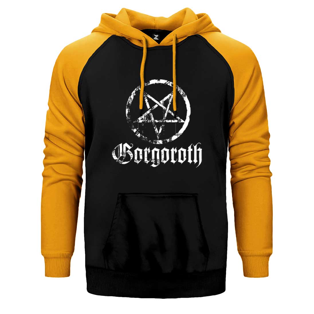 Gorgoroth Pentagram Çift Renk Reglan Kol Sweatshirt / Hoodie