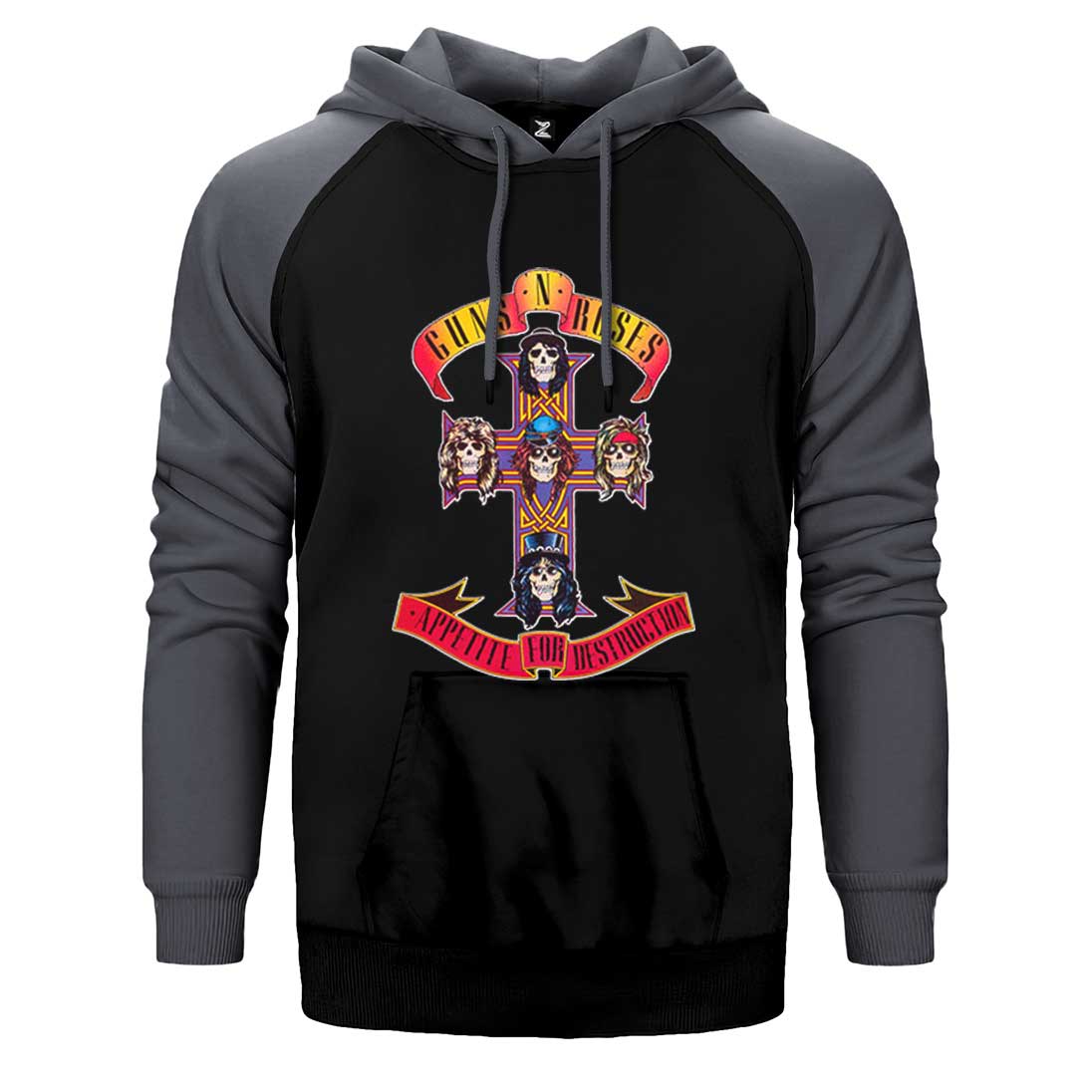 Guns N Roses Appetite for Destruction Çift Renk Reglan Kol Sweatshirt / Hoodie