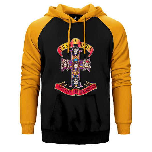 Guns N Roses Appetite for Destruction Çift Renk Reglan Kol Sweatshirt / Hoodie
