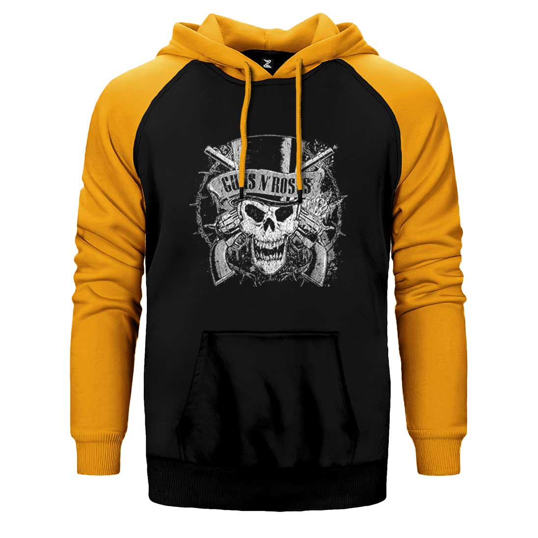 Guns N Roses Vintage Dameged Çift Renk Reglan Kol Sweatshirt / Hoodie