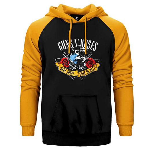 Guns N' Roses Gone to Hell Çift Renk Reglan Kol Sweatshirt / Hoodie