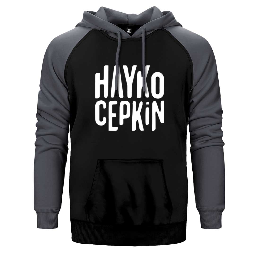 Hayko Cepkin Text Çift Renk Reglan Kol Sweatshirt / Hoodie