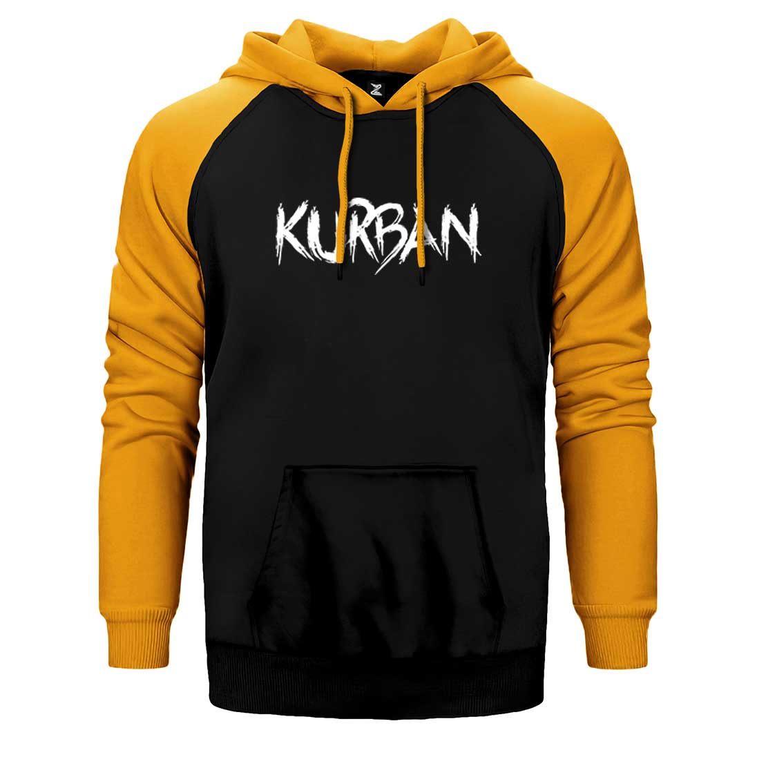 Kurban Text Çift Renk Reglan Kol Sweatshirt / Hoodie