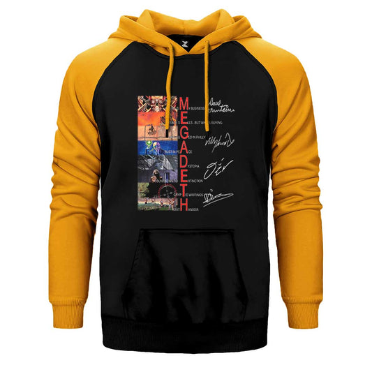 Megadeth Albums Cover Çift Renk Reglan Kol Sweatshirt / Hoodie