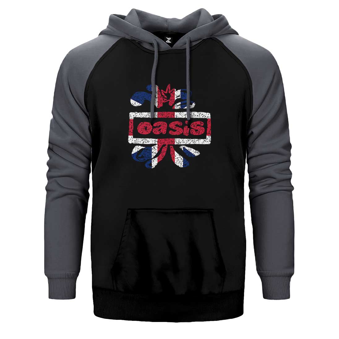 Oasis Logo Çift Renk Reglan Kol Sweatshirt / Hoodie