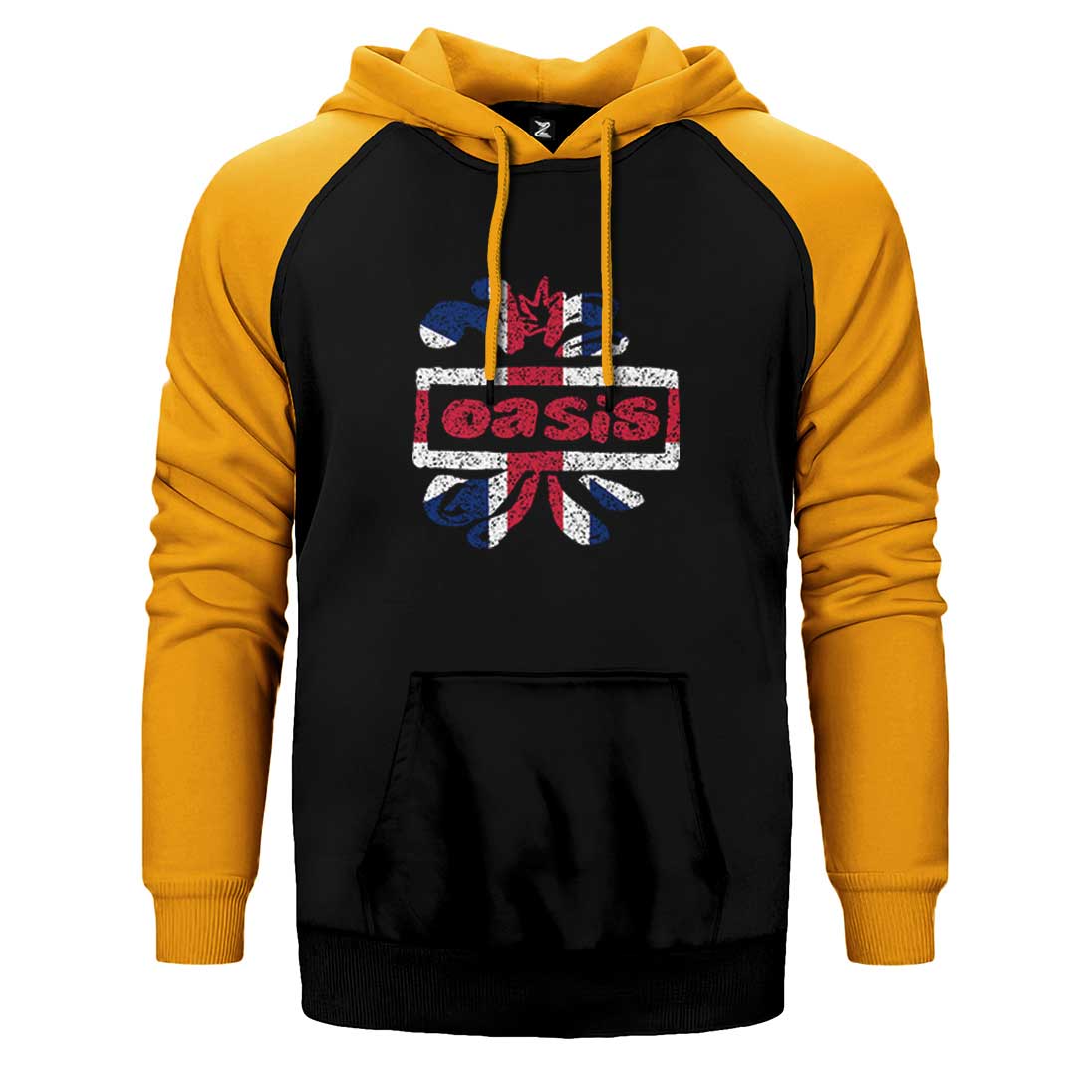 Oasis Logo Çift Renk Reglan Kol Sweatshirt / Hoodie