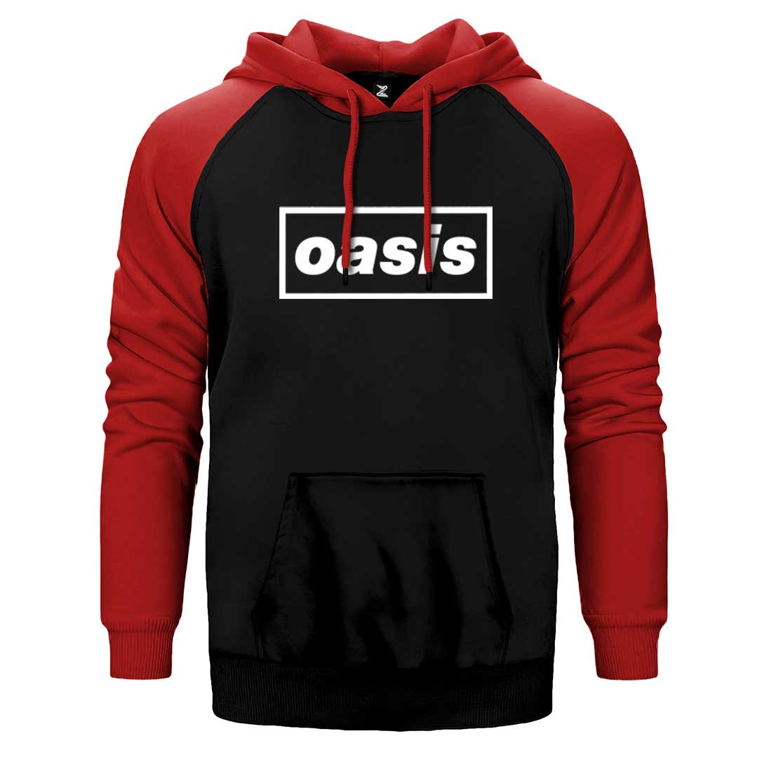 Oasis Text Çift Renk Reglan Kol Sweatshirt / Hoodie