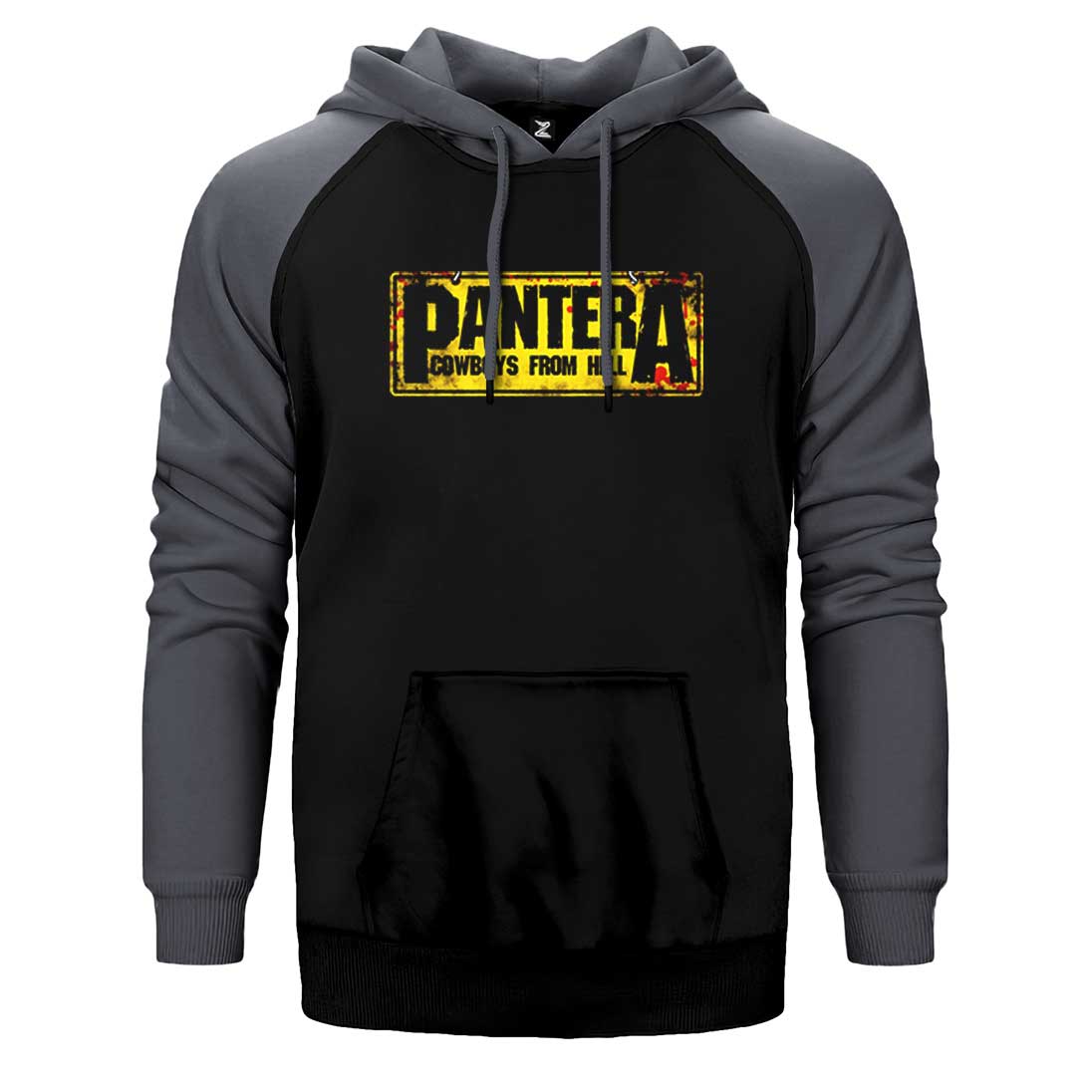 Pantera Cowboys from Hell Text Çift Renk Reglan Kol Sweatshirt / Hoodie