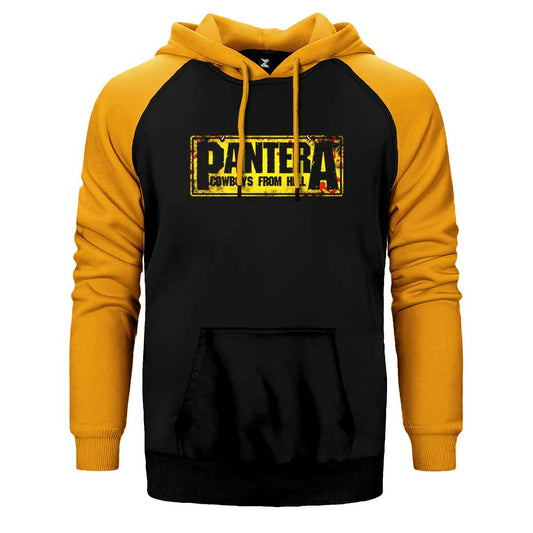 Pantera Cowboys from Hell Text Çift Renk Reglan Kol Sweatshirt / Hoodie