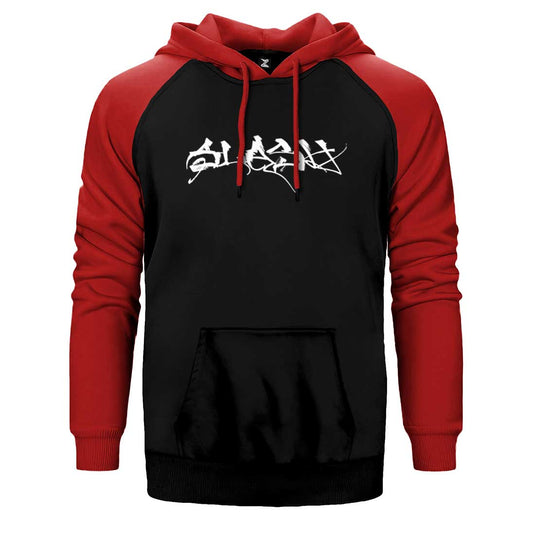 Slash Logo Çift Renk Reglan Kol Sweatshirt / Hoodie