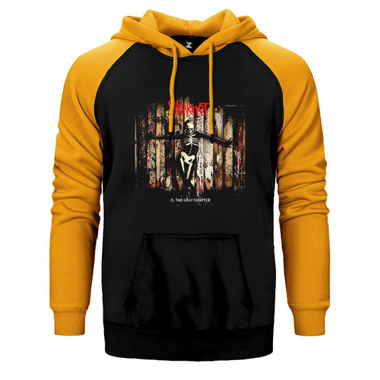 Slipknot 5 The Gray Chapter Çift Renk Reglan Kol Sweatshirt / Hoodie