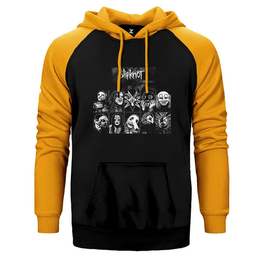 Slipknot Group Member Çift Renk Reglan Kol Sweatshirt / Hoodie