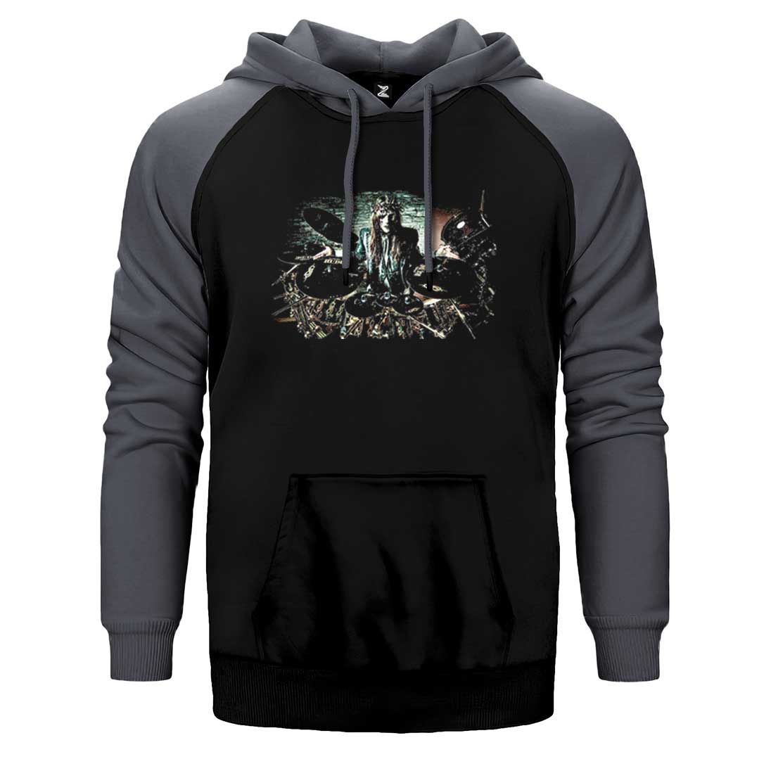 Slipknot Joey Jordison Bateri Çift Renk Reglan Kol Sweatshirt / Hoodie