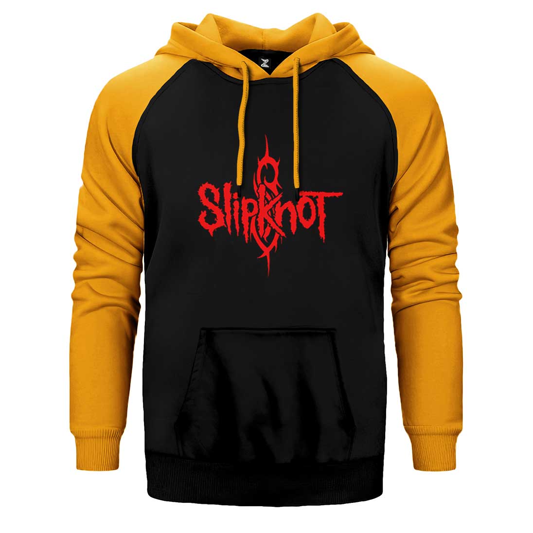 Slipknot Logo Red Çift Renk Reglan Kol Sweatshirt / Hoodie