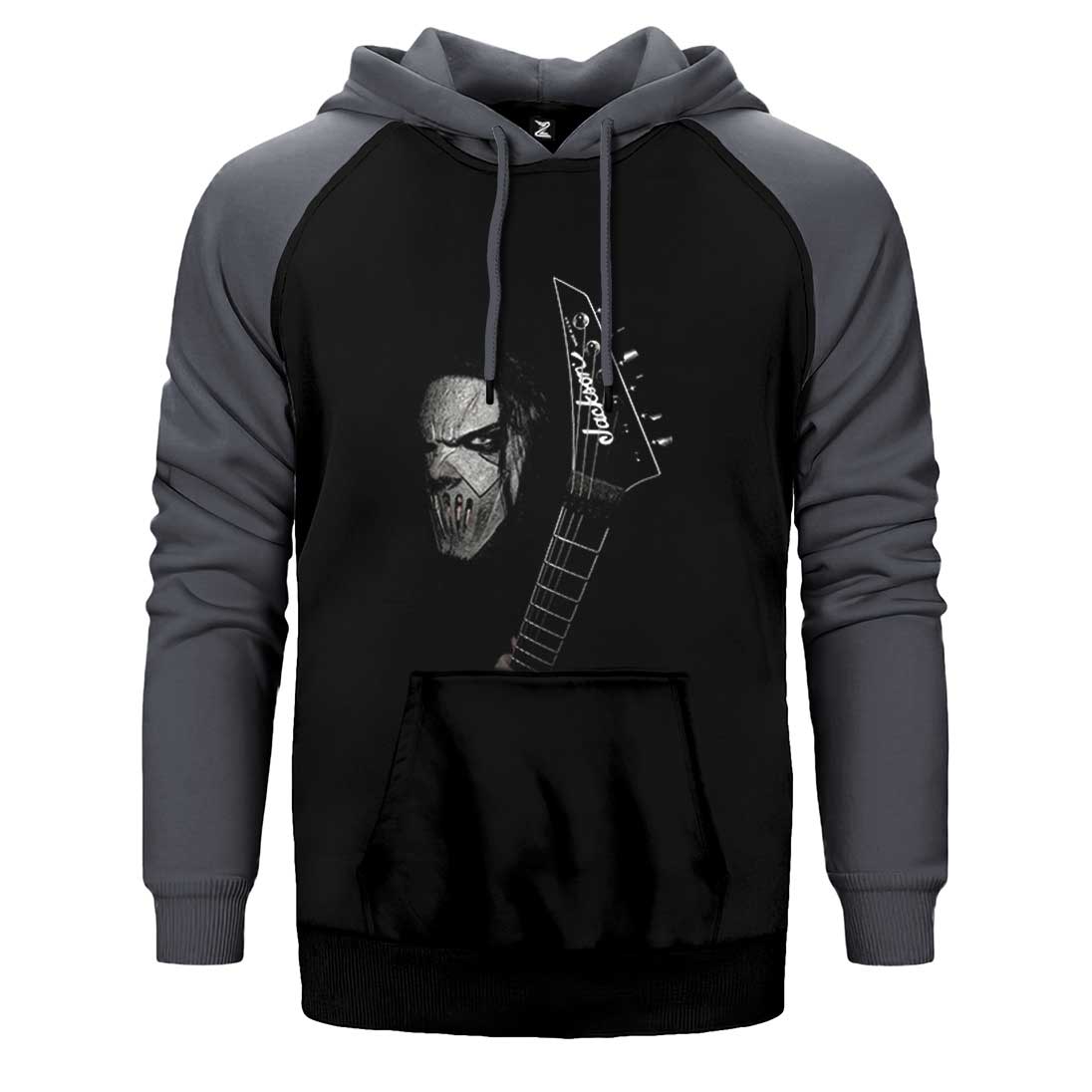 Slipknot Mick Thomson Guitar Çift Renk Reglan Kol Sweatshirt / Hoodie