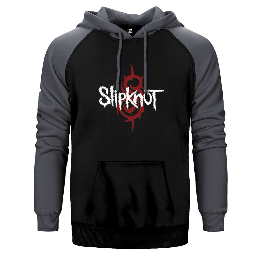 Slipknot Symboll Çift Renk Reglan Kol Sweatshirt / Hoodie