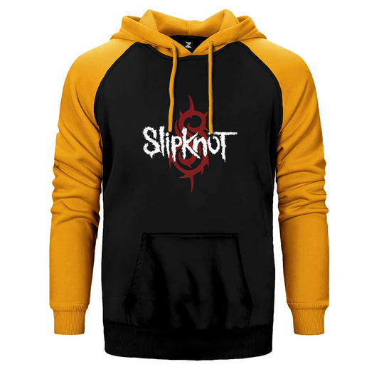 Slipknot Symboll Çift Renk Reglan Kol Sweatshirt / Hoodie