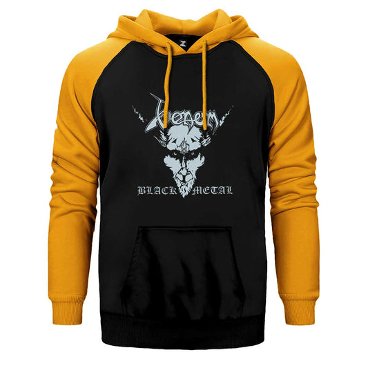Venom Black Metal Silver Çift Renk Reglan Kol Sweatshirt / Hoodie