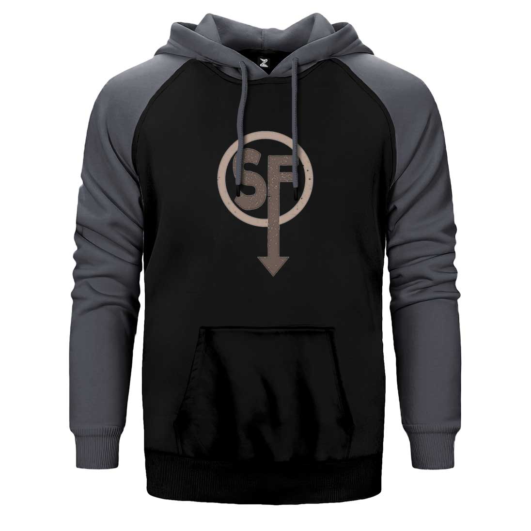 Sanitys Fall Logo Çift Renk Reglan Kol Sweatshirt / Hoodie