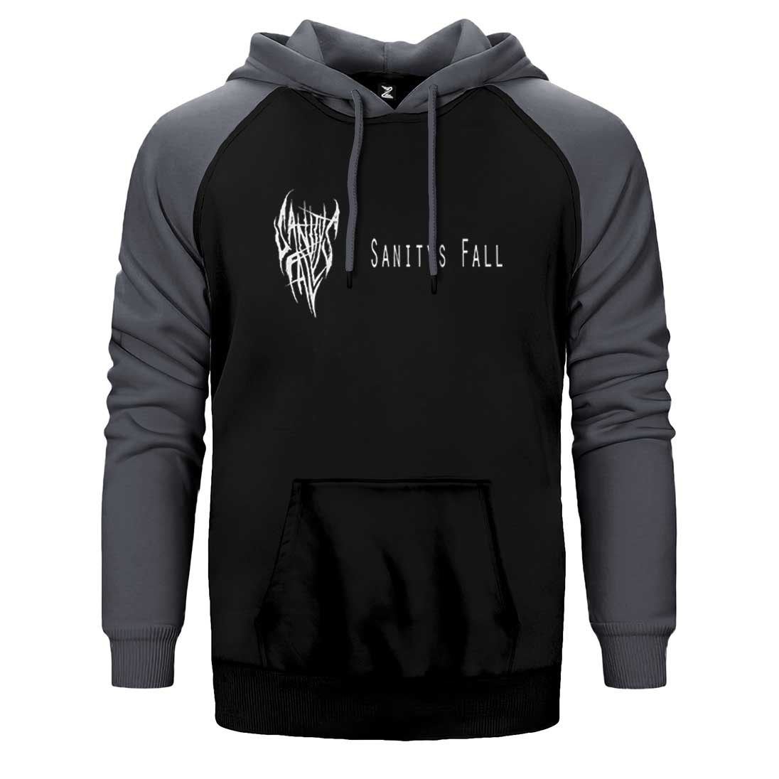 Sanitys Fall Text Çift Renk Reglan Kol Sweatshirt / Hoodie