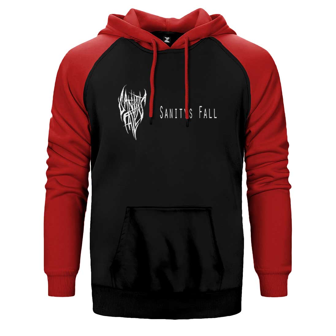 Sanitys Fall Text Çift Renk Reglan Kol Sweatshirt / Hoodie
