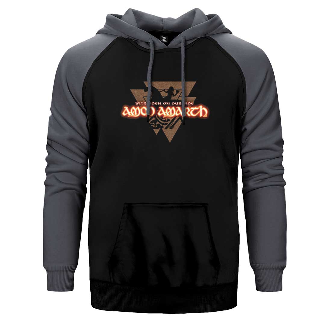 Amon Amarth With Oden on Our Side Çift Renk Reglan Kol Sweatshirt / Hoodie
