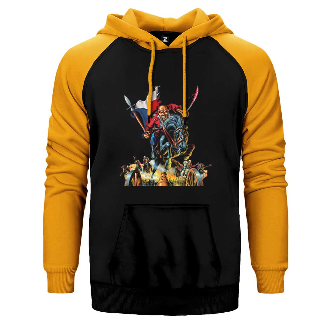 Iron Maiden Warriors Çift Renk Reglan Kol Sweatshirt / Hoodie