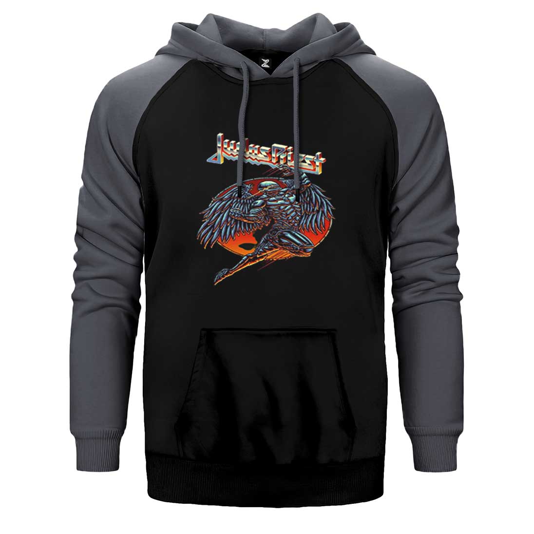 Judas Priest Angel Çift Renk Reglan Kol Sweatshirt / Hoodie