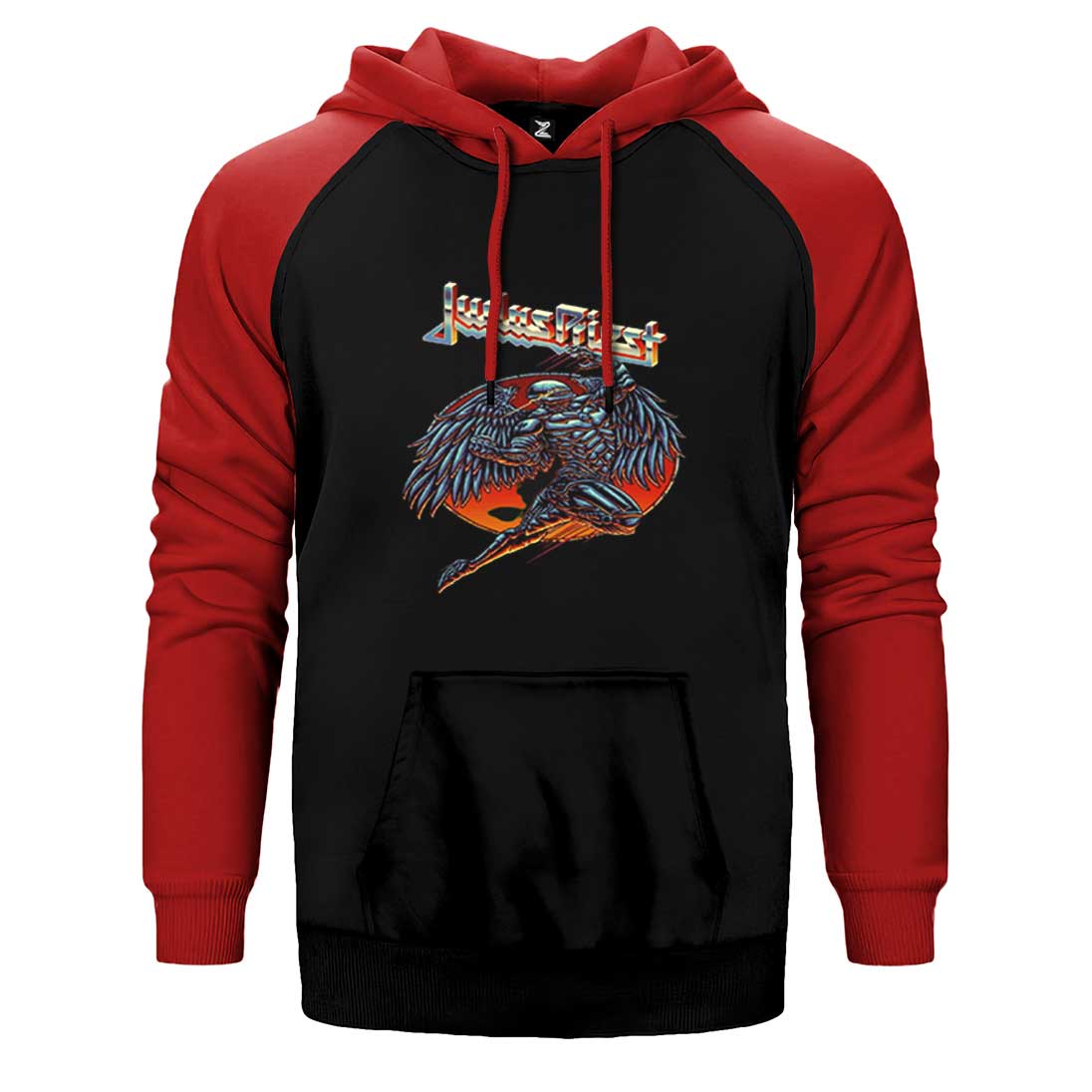 Judas Priest Angel Çift Renk Reglan Kol Sweatshirt / Hoodie