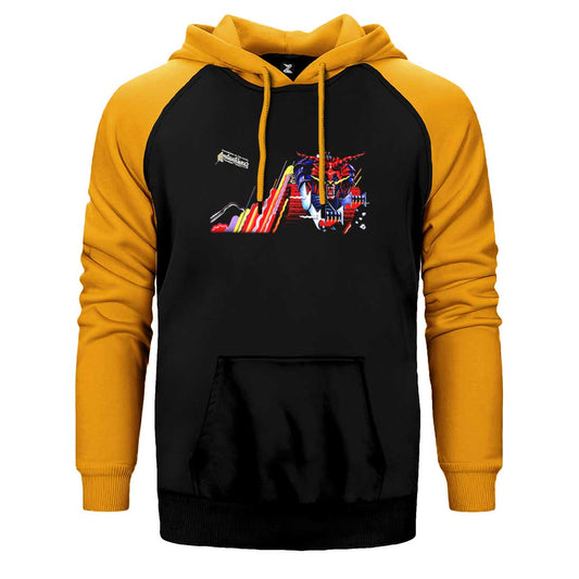 Judas Priest Defenders Çift Renk Reglan Kol Sweatshirt / Hoodie