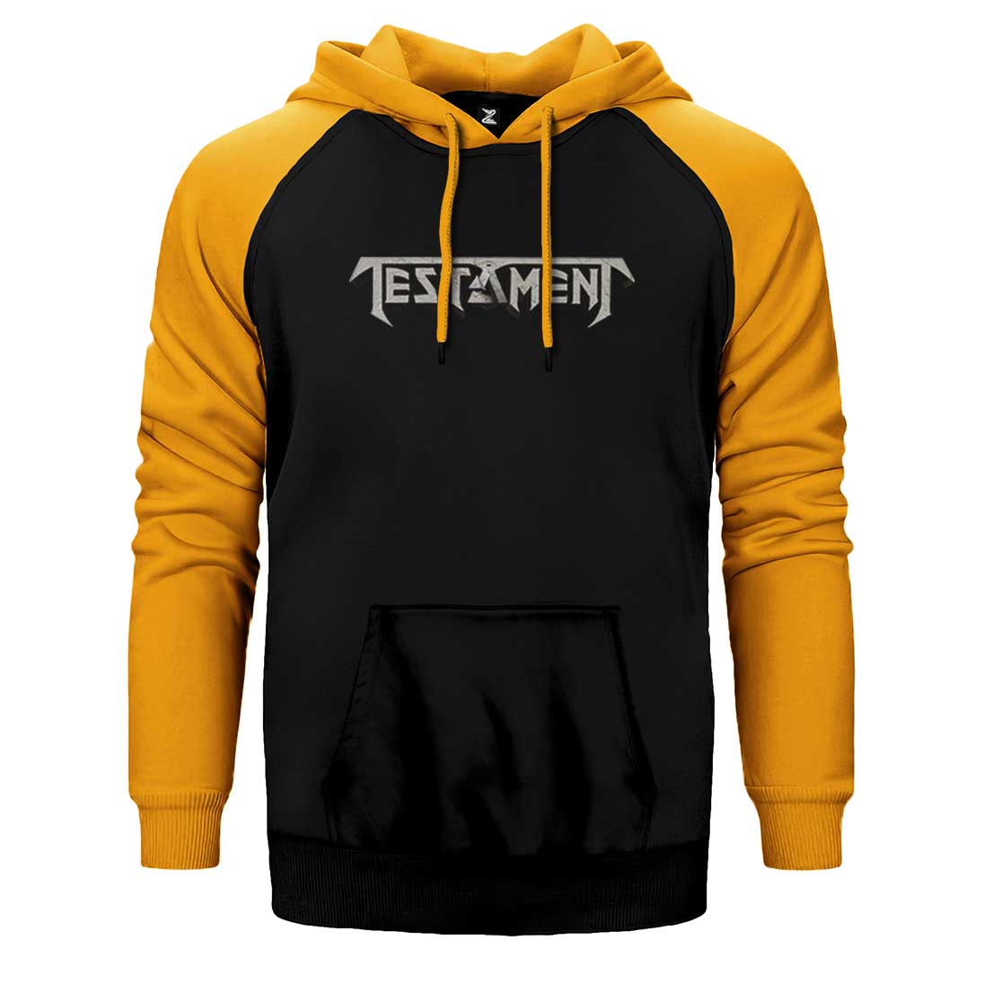 Testament Logo Çift Renk Reglan Kol Sweatshirt / Hoodie