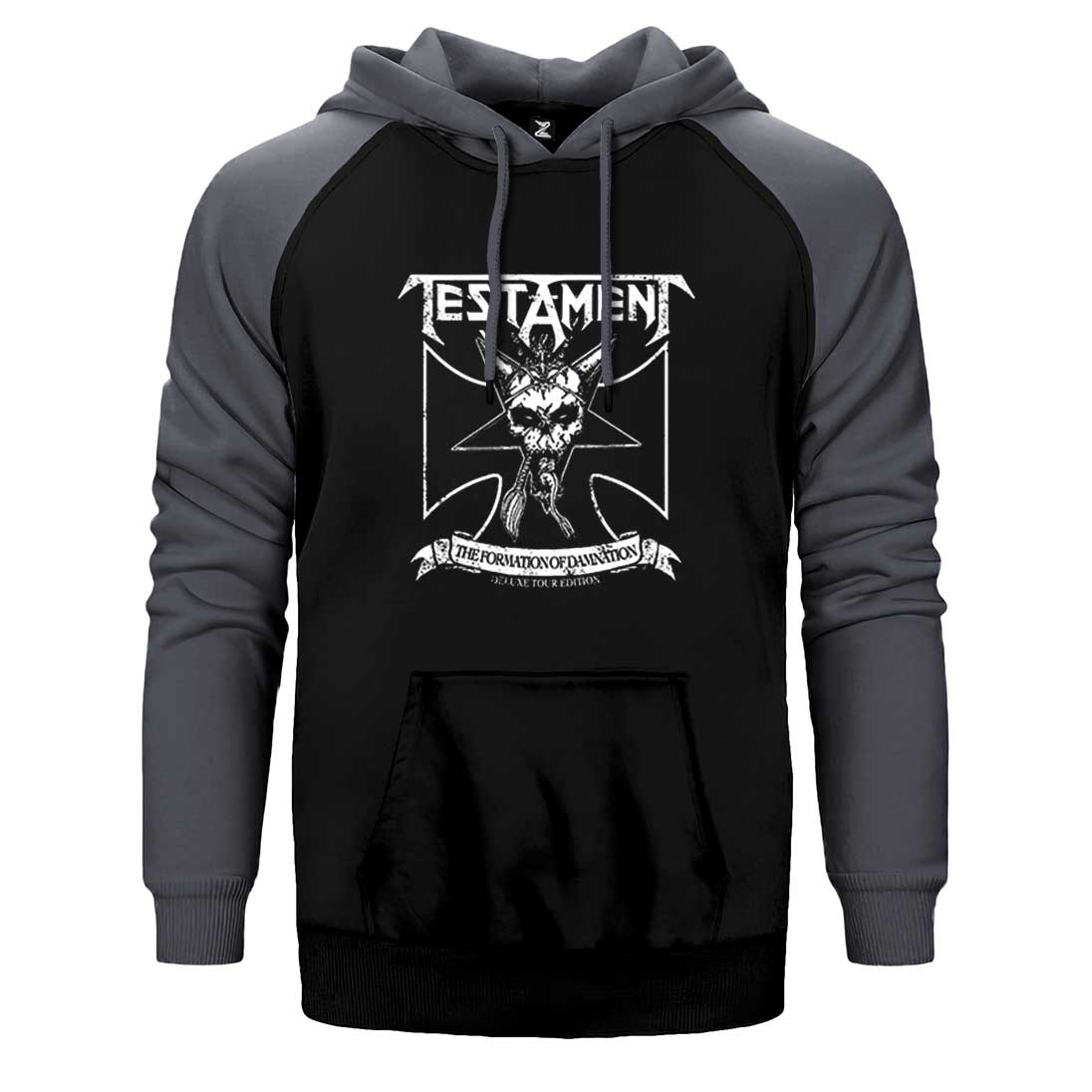 Testament Trending Çift Renk Reglan Kol Sweatshirt / Hoodie