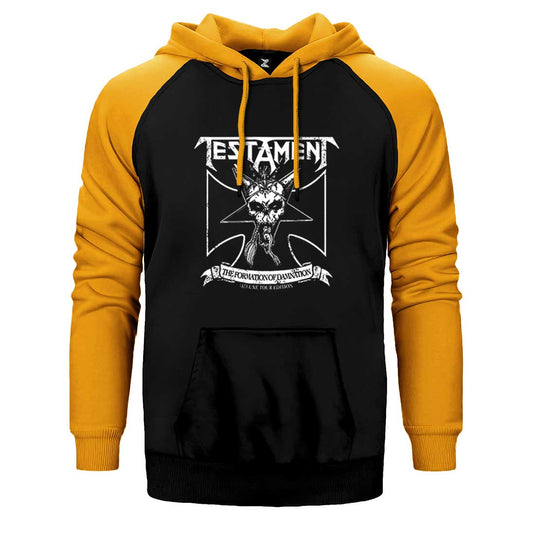 Testament Trending Çift Renk Reglan Kol Sweatshirt / Hoodie