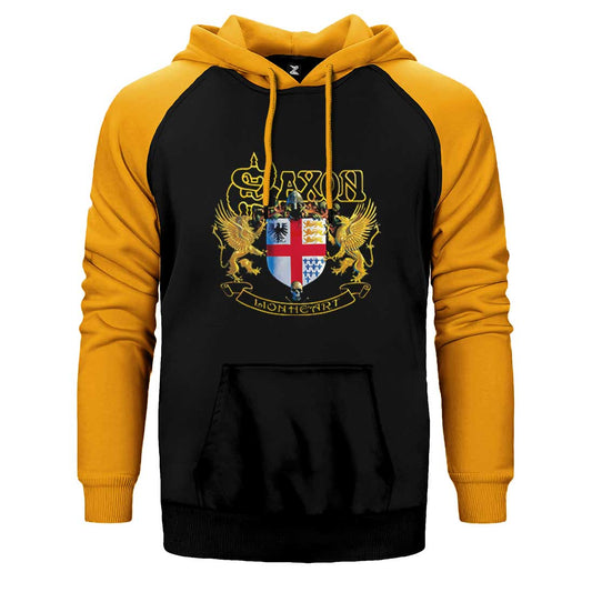 Saxon Lionheart Çift Renk Reglan Kol Sweatshirt / Hoodie