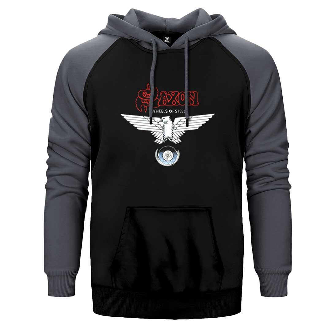 Saxon Wheels of Steel Çift Renk Reglan Kol Sweatshirt / Hoodie