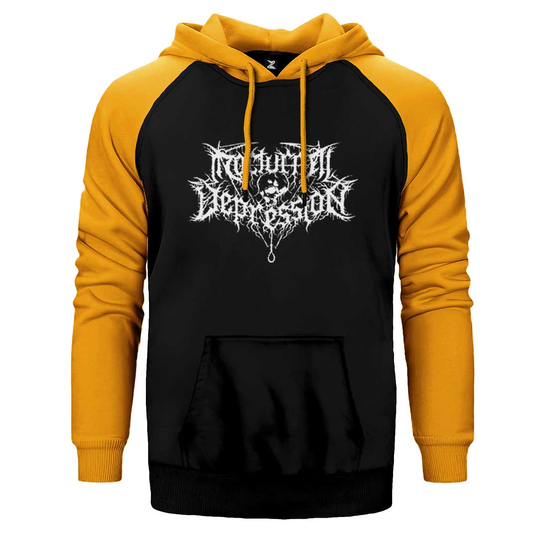 Nocturnal Depression Logo Çift Renk Reglan Kol Sweatshirt / Hoodie
