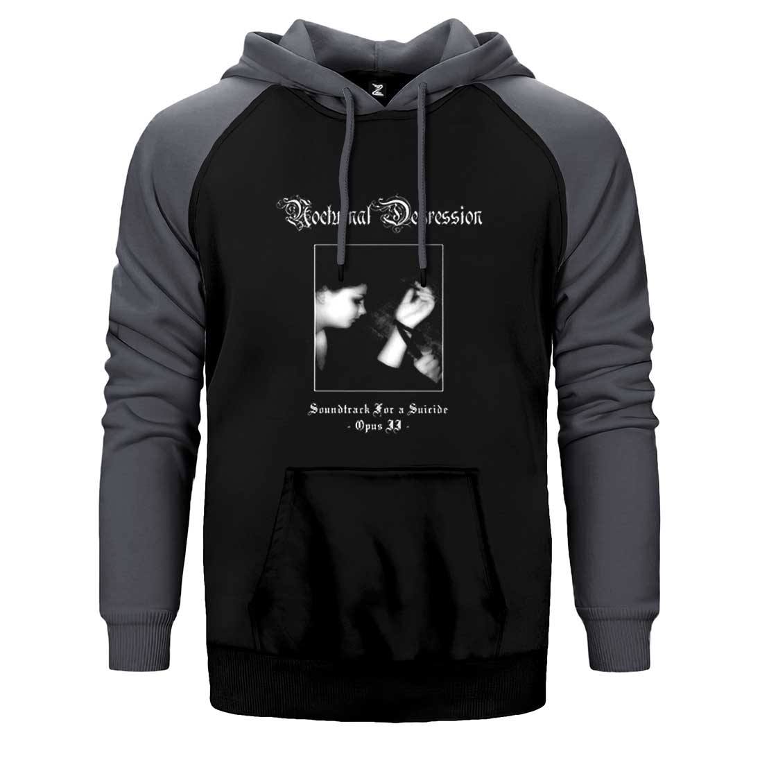 Nocturnal Depression Soundtrack Çift Renk Reglan Kol Sweatshirt / Hoodie