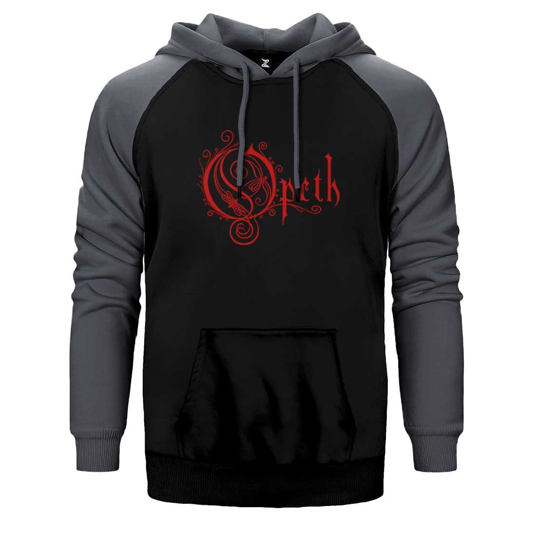 Opeth Red Text Çift Renk Reglan Kol Sweatshirt / Hoodie