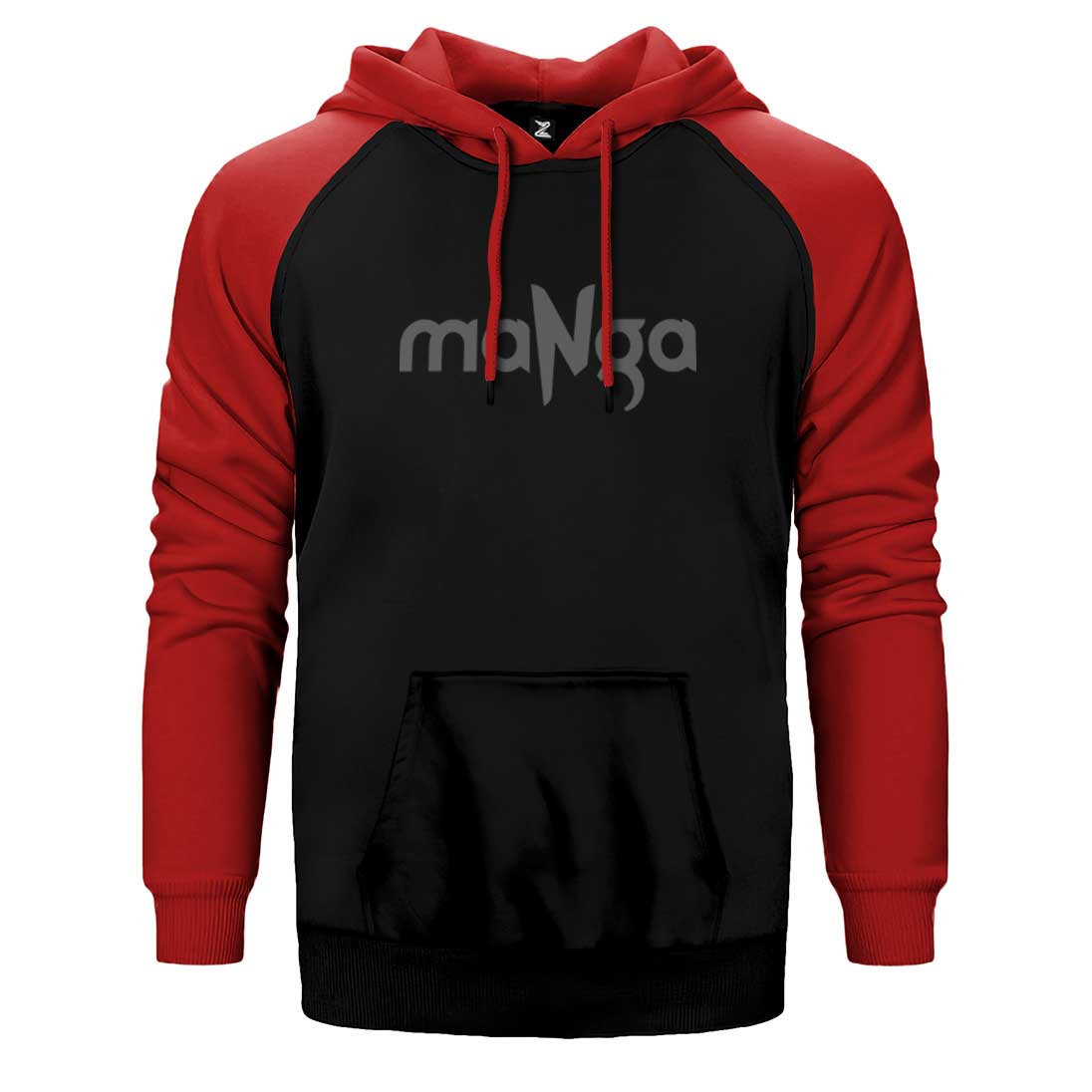 MaNga Yazı Çift Renk Reglan Kol Sweatshirt / Hoodie